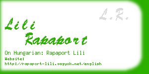 lili rapaport business card